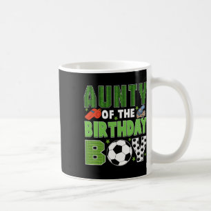 Tante van de verjaardags Soccer Groep Familie Weds Koffiemok