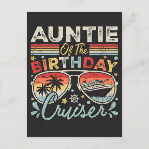 Tante van de verjaardagscruiser-vakantie briefkaart