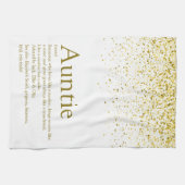 Tante van de Wereld Definitie Gouden Glitters Theedoek (Horizontaal)