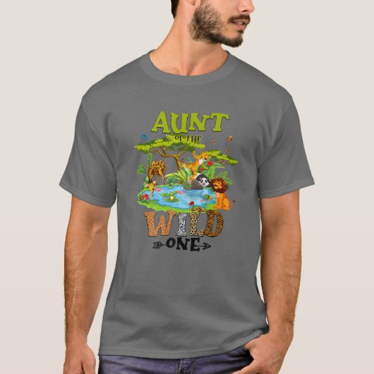 tante van de wilde dierentuin van de vogelstand t-shirt (Voorkant)