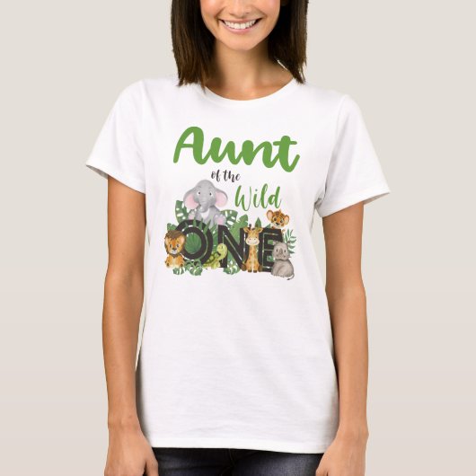 tante van de wilde eendierentuin van de Safari-Oer T-shirt (Voorkant)