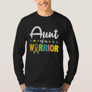 Tante van een krijger Autisme bewustzijn voor Ik b T-shirt