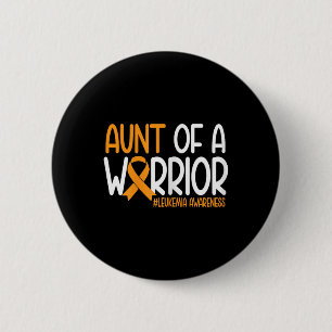 Tante van een krijgersfamilie Leukemie Kanker Bewu Ronde Button 5,7 Cm