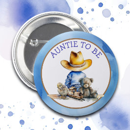 Tante van een Lil' Cowboy | BABY SHOWER Ronde Button 5,7 Cm