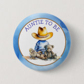 Tante van een Lil' Cowboy | BABY SHOWER Ronde Button 5,7 Cm (Voorkant)