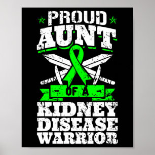 Tante van een nierziekte Warrior Renale CID Awaren Poster