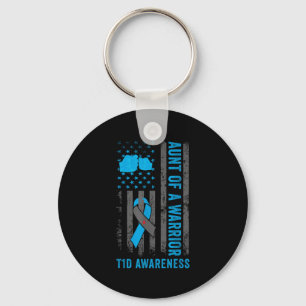 Tante van een T1D Warrior Diabetische Type 1 Diabe Sleutelhanger