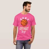 Tante van het Birthday Boy Basketball Theme Bday P T-shirt (Voorkant volledig)