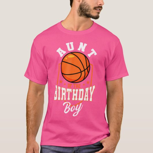 Tante van het Birthday Boy Basketball Theme Bday P T-shirt (Voorkant)