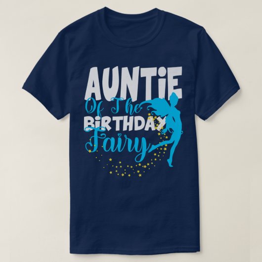 Tante van het Birthday Fairy Fantasy Birthday Squa T-shirt (Design voorkant)