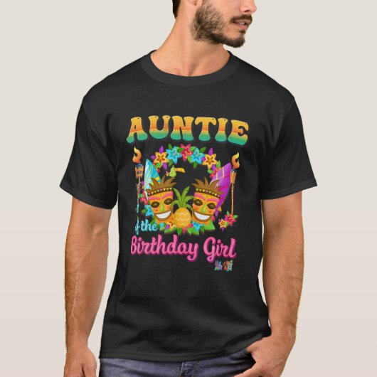 tante van het meisje van de geboorte Funny Hawaii  T-shirt (Voorkant)