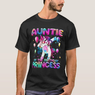 Tante van het verjaardagsprinses meisje flostende t-shirt