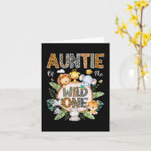 Tante van het Wilde Een Eerste Verjaardag Safari J Kaart (Gele Bloem)