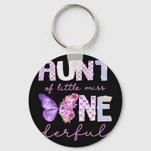 Tante van kleine lieve wonderbaarlijke vlinder 1e sleutelhanger