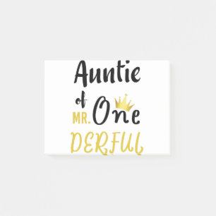 Tante van MR Onederful Grappige 1e Verjaardag T-Sh Post-it® Notes