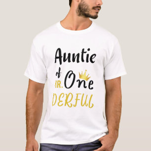 Tante van MR Onederful Grappige 1e Verjaardag T-Sh T-shirt