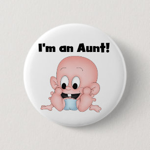 tante van New Nephew Tshirts en cadeaus Ronde Button 5,7 Cm