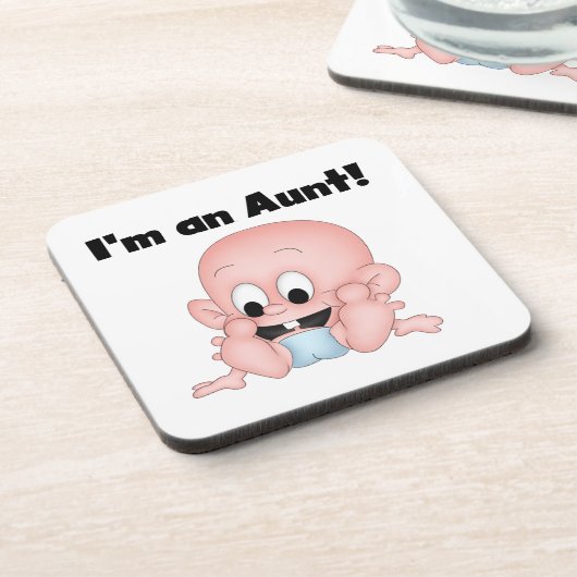 Tante van Nieuwe Neef T-shirts en geschenken Drankjes Onderzetter (Linkerzijde)