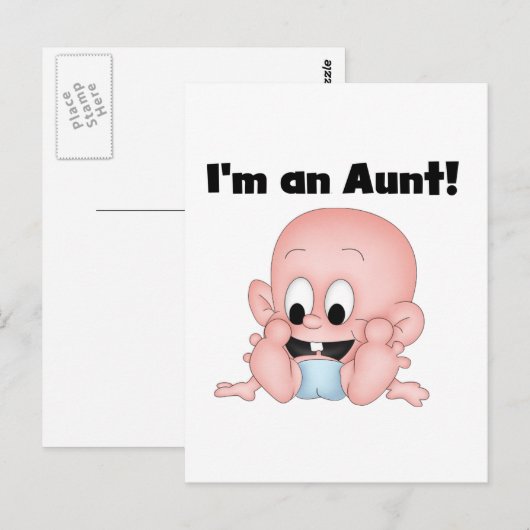 Tante van Nieuwe Neef Tshirts en Giften Briefkaart (Voorkant / Achterkant)