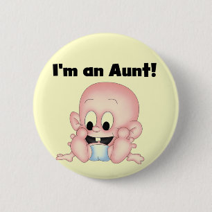 Tante van Nieuwe Neef Tshirts en Giften Ronde Button 5,7 Cm