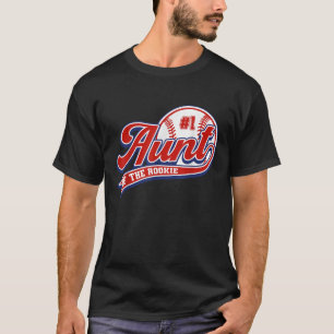 Tante van Rookie van het Jaar 1e verjaardag Baseba T-shirt