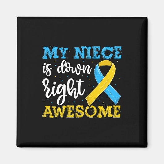 Tante van Trisomy niece down syndroom bewustzijn Magneet (Voorkant)