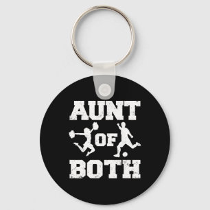 Tante van zowel cheerleader als voetbal cheerleade sleutelhanger