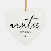 tante Vast Elegant Typografie New tante Keramisch Ornament (Voorkant)