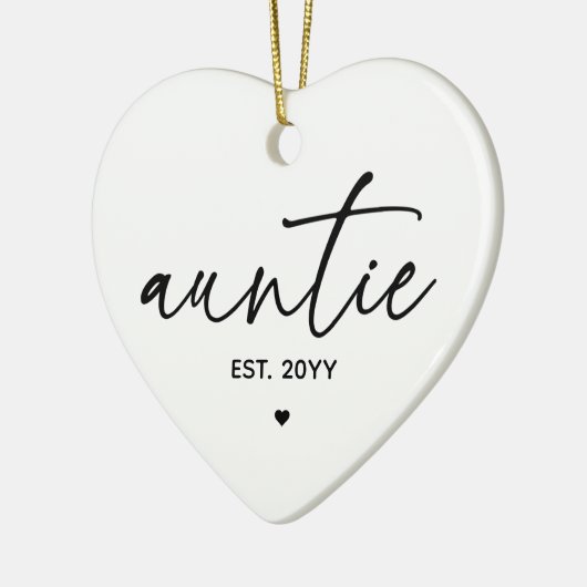 tante Vast Elegant Typografie New tante Keramisch Ornament (Links)