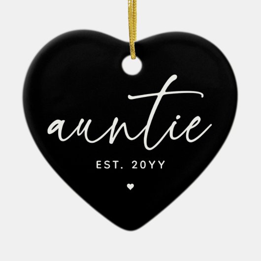 tante Vast Elegant Typografie New tante Keramisch Ornament (Voorkant)