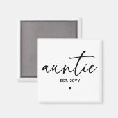 tante Vast Elegant Typografie New tante Magneet (Voorkant / Achterkant)