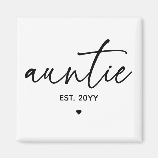 tante Vast Elegant Typografie New tante Magneet (Voorkant)