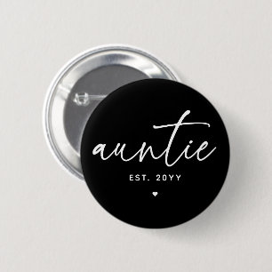 tante Vast Elegant Typografie New tante Ronde Button 5,7 Cm