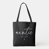 tante Vast Elegant Typografie New tante Tote Bag (Achterkant)