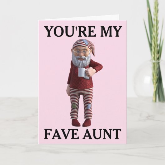 TANTE VERJAARDAG GNOME ELF KAART (Voorkant)