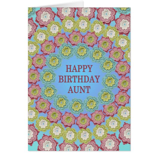 Tante Verjaardag haakbloemen (Voorkant)