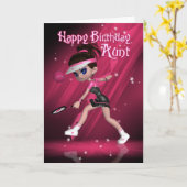 Tante verjaardag Kaart - Tennis (Gele Bloem)