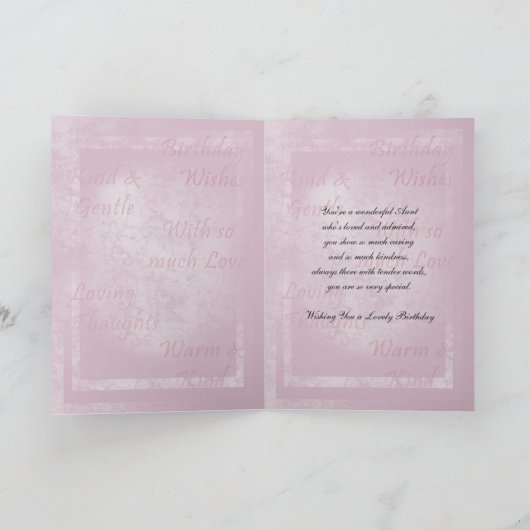 Tante Verjaardagskaart, met tulpen Kaart (Binnen)