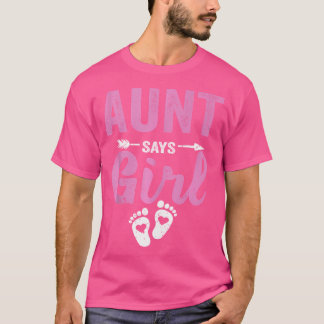 Tante verklapt geslacht meisje familie baby feest t-shirt