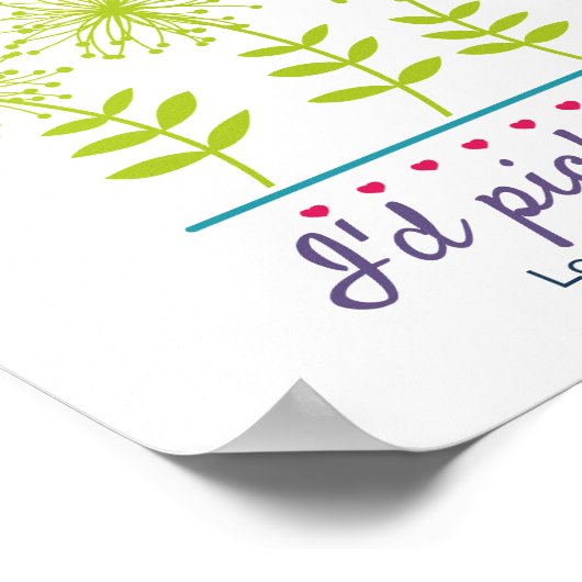 Tante Vingerafdruk DIY Kunst Activiteit Sjabloon Poster (Hoek)