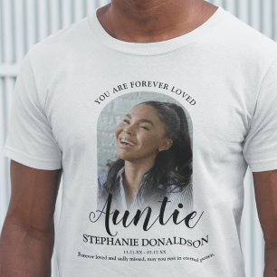 Tante voor altijd geliefd   Foto-herdenkings-T-shi T-shirt