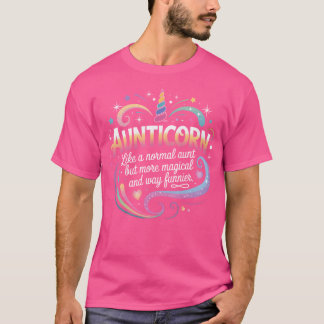 Tante voor vrouwen grappige Aunticorn Magische Pre T-shirt
