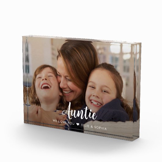 Tante, we houden van je moderne script fotoblokken (Rechts)