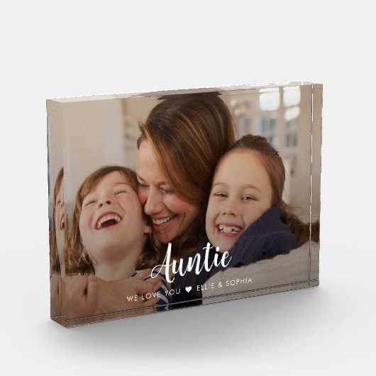 Tante, we houden van je moderne script fotoblokken (Links)