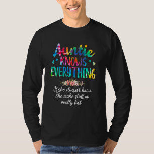 tante weet alles das dye outfit voor vrouwen m t-shirt