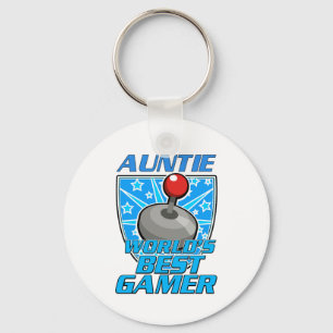 Tante Werelds beste gamer retro logo Sleutelhanger