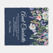 Tante Wildflower gepersonaliseerd Fleece Deken (Voorkant (Horizontaal))