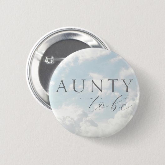 Tante wordt Cloud Nine Baby shower Button (Voorkant /achterkant)