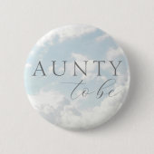 Tante Wordt Oom Wolken Baby Borrel Button (Voorkant)