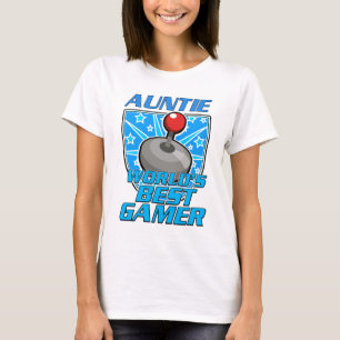 Tante World's beste gamer retro logo T-shirt